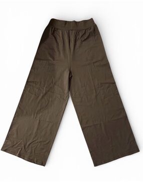 OQQ Wide Leg Brown Pull-On Pants - NWOT